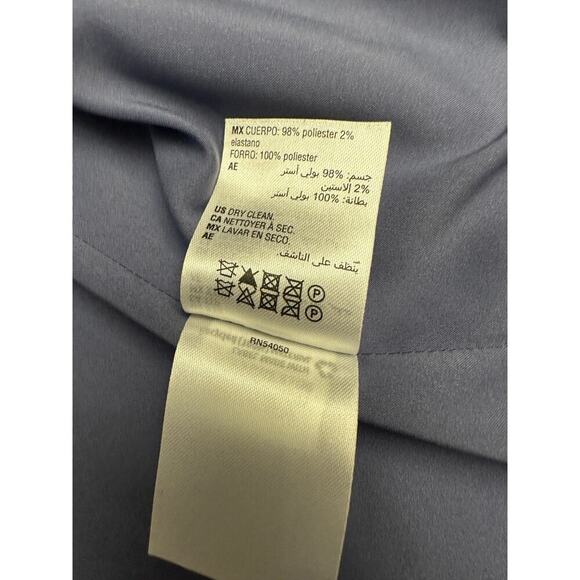 BAR 3 Blazer Womens XXS Blue Shadow Suit Separates Lined 3/4 Sleeves BAR III 2XS - Picture 8 of 12